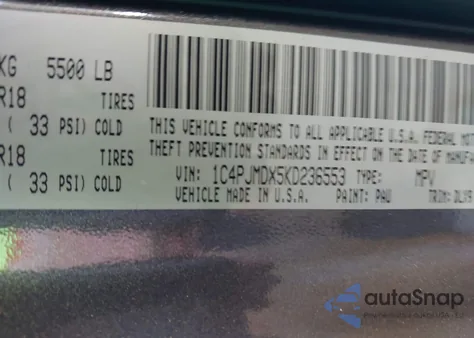 2019 Jeep Cherokee Limited 4X4 из США, поврежденный, VIN 1C4PJMDX5KD236553